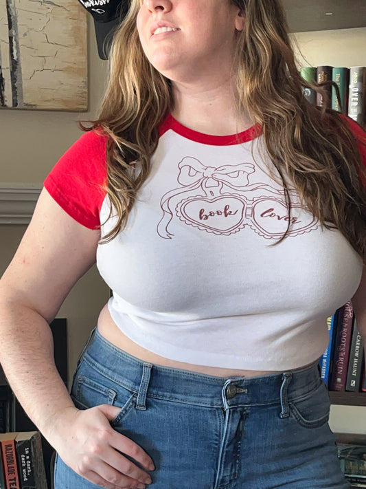 Book Lover Cropped Baby Tee