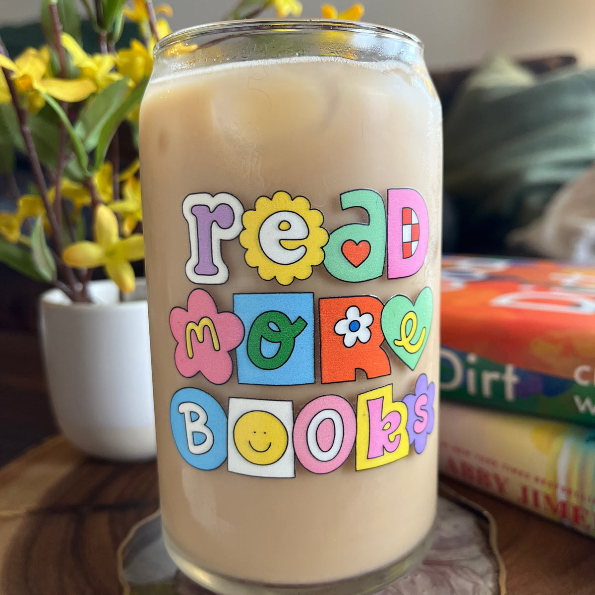 Read More Books Can-shaped Glass