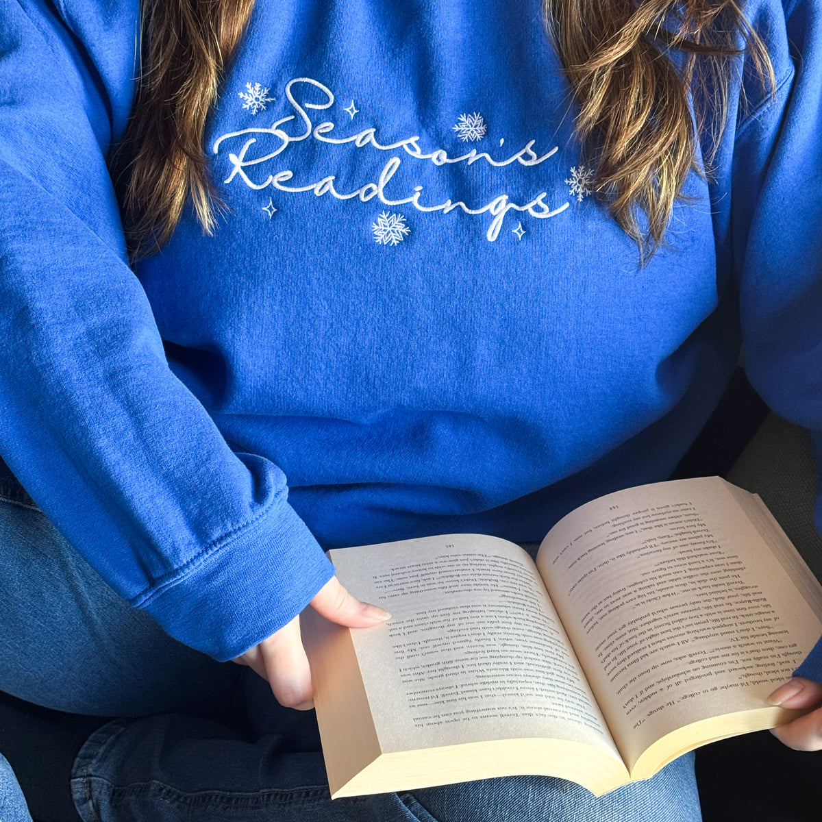 Season's Readings Embroidered Sweatshirt