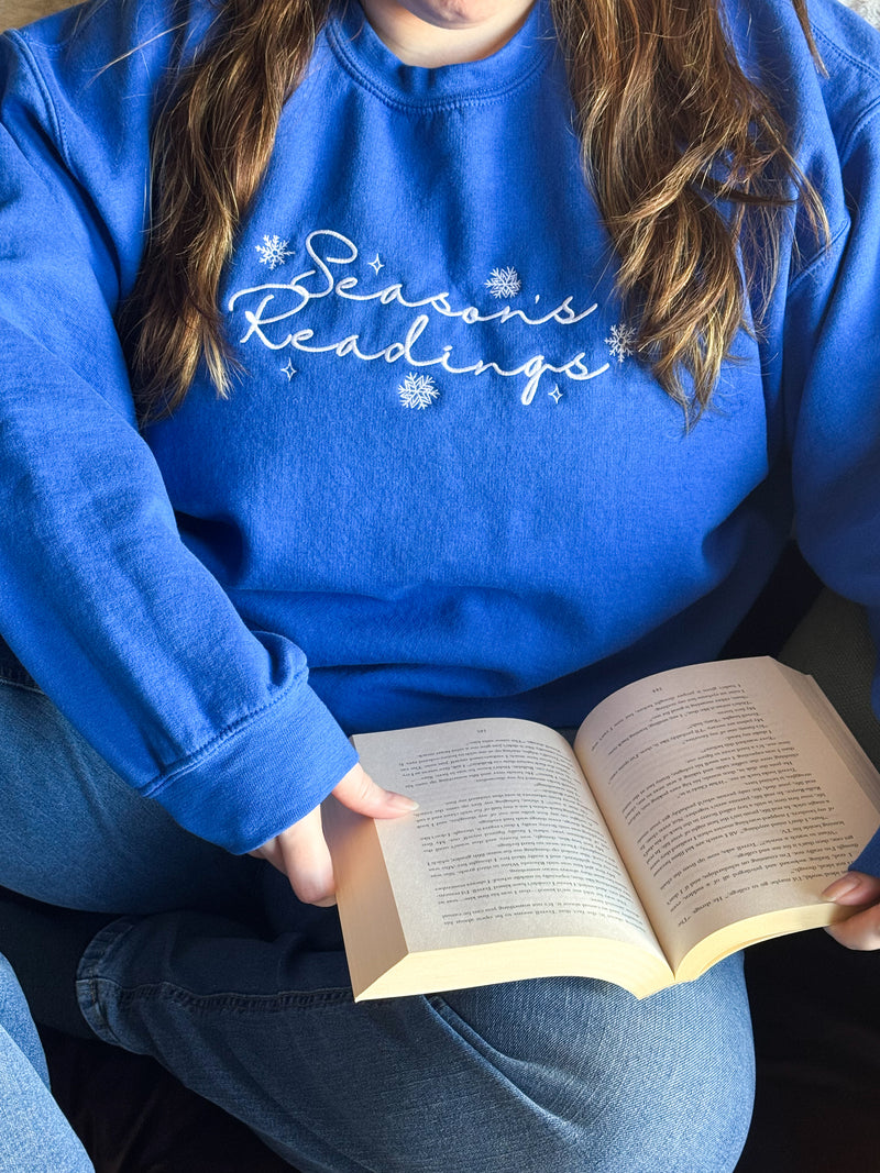 Season's Readings Embroidered Sweatshirt
